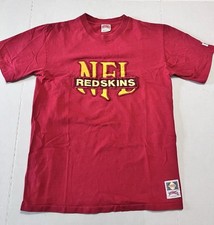 Camiseta bordada vintage Nutmeg Mills Washington Redskins ponto único GG, usado comprar usado  Enviando para Brazil