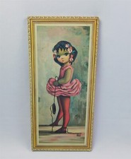 Vintage Maio Arte Impressão Litografia Assinada Bailarina com Sapato em Cortiça comprar usado  Enviando para Brazil