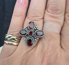 Granatring 925 silber gebraucht kaufen  Lichtenstein/Sa.