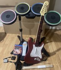 Jogo de bateria PS5 PS4 completo TESTADO Rock Band pacote com 4 bandas cereja vermelha comprar usado  Enviando para Brazil
