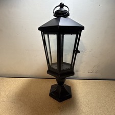 Lindo Elegante Castiçal Preto Lanterna Metal Qualidade Leve Acento Resistente, usado comprar usado  Enviando para Brazil