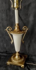 Candeeiro de mesa 27" vintage urna latão mármore falso cabeceira comprar usado  Enviando para Brazil