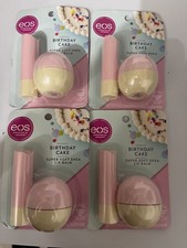 Bálsamo labial de karité natural eos - bolo de aniversário, lábio hidratante durante todo o dia 4 pacotes 8 peças, usado comprar usado  Enviando para Brazil