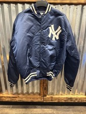Jaqueta Bombardeiro Vintage Starter New York Yankees Cetim Azul Masculina Tamanho GG Fabricada nos EUA comprar usado  Enviando para Brazil