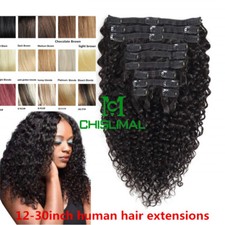 Clipe longo Jerry encaracolado em extensões de cabelo humano afro para mulheres 8A cabelo remy grosso comprar usado  Enviando para Brazil