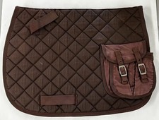 Brown quilted sadde for sale  Woodstock