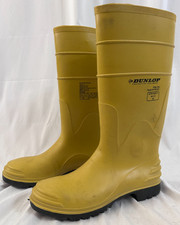 Botas masculinas Dunlop protetoras 16" biqueira de aço dielétrica PVC amarelo joelho tamanho 12 comprar usado  Enviando para Brazil
