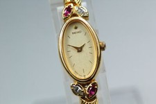 Vintage 1986 [Exc+4] Relógio Feminino Seiko Tisse 1E20-5760 Ouro Strass Quartzo , usado comprar usado  Enviando para Brazil