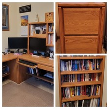 Solid oak office for sale  Andover