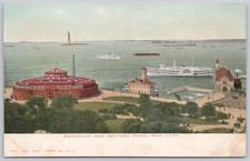 Cartão postal traseiro dividido Battery Park da cidade de Nova York comprar usado  Enviando para Brazil