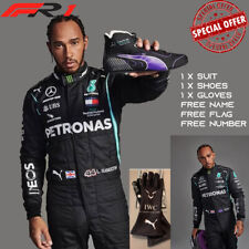 Terno de kart Lewis Hamilton Mercedes Petronas F1 2021 terno de kart luvas sapatos , usado comprar usado  Enviando para Brazil