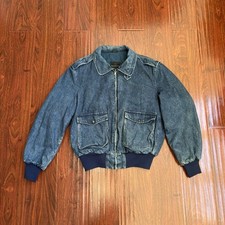 Jaqueta jeans vintage anos 80 90 Abercrombie & Fitch bombardeiro tamanho M comprar usado  Enviando para Brazil