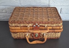 Valisette osier vintage d'occasion  Loon-Plage