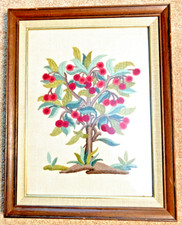 Vintage framed crewel for sale  Auburn
