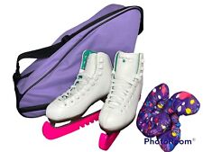 Patins de gelo branco opala Riedell, patins artísticos, jovens/criança tamanho 1 pacote para iniciantes comprar usado  Enviando para Brazil