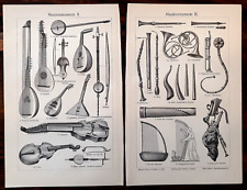 Alte lithographie musikinstrum gebraucht kaufen  Monheim