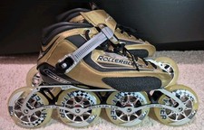 Rollerblade Problade Limited Męskie wyścigowe Skate Złote Włochy 100MM 9 US W bardzo dobrym stanie! na sprzedaż  Wysyłka do Poland