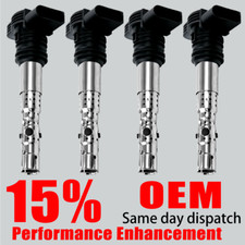 Bobina de ignição 4X atualização OEM para Audi A3 A4 TT VW Beetle Golf Jetta Passat UF411 comprar usado  Enviando para Brazil