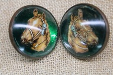 2 rosetas de vidro antigas arnês de freio de cavalo 1º prêmio fita azul vintage década de 1880’s  comprar usado  Enviando para Brazil