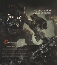 Videogame Gears Of War 2007 *Anúncio impresso original de estreia 21x27cm Windows PC EGM 221 comprar usado  Enviando para Brazil
