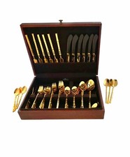Conjunto de talheres revestido a ouro aço inoxidável design oriental bambu em estojo de madeira comprar usado Conjunto de talheres revestido a ouro aço inoxidável design oriental bambu em estojo de madeira comprar usado  Enviando para Brazil