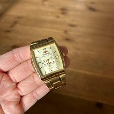 Relógio analógico dourado ORIENT importação do Japão raro comprar usado  Enviando para Brazil