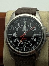 Citizen Eco-Drive GMT B876 relógio de lona militar aço inoxidável 40mm novo solar comprar usado  Enviando para Brazil
