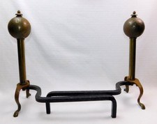 Antiga lareira de bronze martelado e ferro fundido Andirons artes e ofícios 17 x 17" comprar usado  Enviando para Brazil