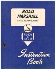 ROAD MARSHALL RD609 & RD710 ROLO DIESEL ORIGINAL. MANUAL DE INSTRUÇÕES E MANUTENÇÃO comprar usado  Enviando para Brazil