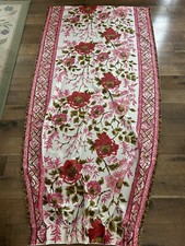 Vintage MCM Rosa Vermelho Painel Floral Painel Cortina Par 2 Tecido de Fibra de Vidro UAU! comprar usado  Enviando para Brazil