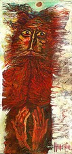 Waiting for a Miracle / Óleo original em papelão por S.Hahonin / 9,8" x 4,7" comprar usado  Enviando para Brazil