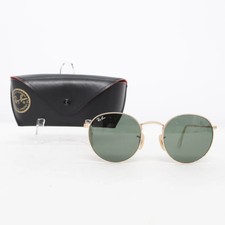 Ray-Ban, okulary przeciwsłoneczne, RB3447 okrągłe metalowe, okrągłe, złote/zielone #RtM na sprzedaż  PL