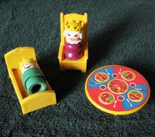 Vintage Fisher-Price Little People Castle Mesa, Trono, Cama, Queen, Príncipe VN comprar usado  Enviando para Brazil