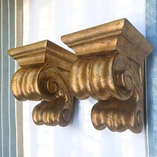 Prateleiras de arandela de parede vintage de metal corbel dourado neoclássico FORTE comprar usado  Enviando para Brazil