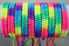 Novo 50 Macramê Arco-íris Colorido Tecido à Mão Pulseira da Amizade Tornozeleira 0,29"Largura comprar usado  Enviando para Brazil