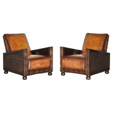 Fino Par De Totalmente Restaurado Antigo Art Deco Poltronas painéis Entalhado Esculpido A Mão comprar usado  Enviando para Brazil