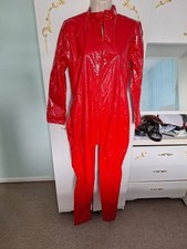 Red pvc catsuit for sale  ABINGDON