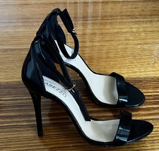 Sapatos de Salto Stiletto Feminino AREZZO Isabelli Alto Preto Couro Patente 8 NOVO comprar usado  Enviando para Brazil