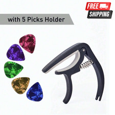 Capo de guitarra para guitarras acústicas e elétricas com 5 peças palhetas de guitarra palhetas comprar usado  Enviando para Brazil