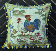 Needlepoint throw pillow d'occasion  Expédié en Belgium
