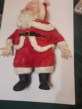 Usado, Boneca de Natal de pelúcia vintage alta rosto de borracha Papai Noel mãos botas Natal 1950 comprar usado  Enviando para Brazil