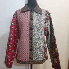 Chaqueta acolchada vintage de algodón KEREN HART talla XL boho hippie patchwork floral segunda mano  Embacar hacia Mexico
