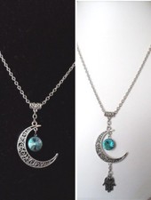 Pendentif lune argentée d'occasion  Sourdun