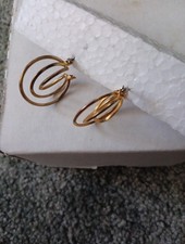 Gold triple hoop for sale  Hemet