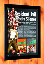 Resident Evil Deadly Silence Capcom pequeno pôster promocional vintage/página de anúncio emoldurada comprar usado  Enviando para Brazil