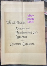 Extraordinario folleto NIKOLA TESLA 1893 WESTINGHOUSE en la Feria Colombina de Chicago segunda mano  Embacar hacia Mexico