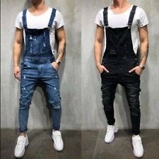 Macacão jeans skinny jeans masculino desgastado calça suspensa calça babador comprar usado  Enviando para Brazil