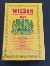1974 hardback wisden for sale  PEACEHAVEN