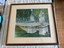 Vintage framed watercolor for sale  Weymouth