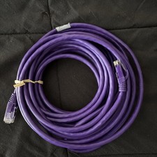 Cabo blindado 25 pés Cat5E RJ45 Ethernet LAN rede FTP cobre ouro 26AWG roxo, usado comprar usado  Enviando para Brazil